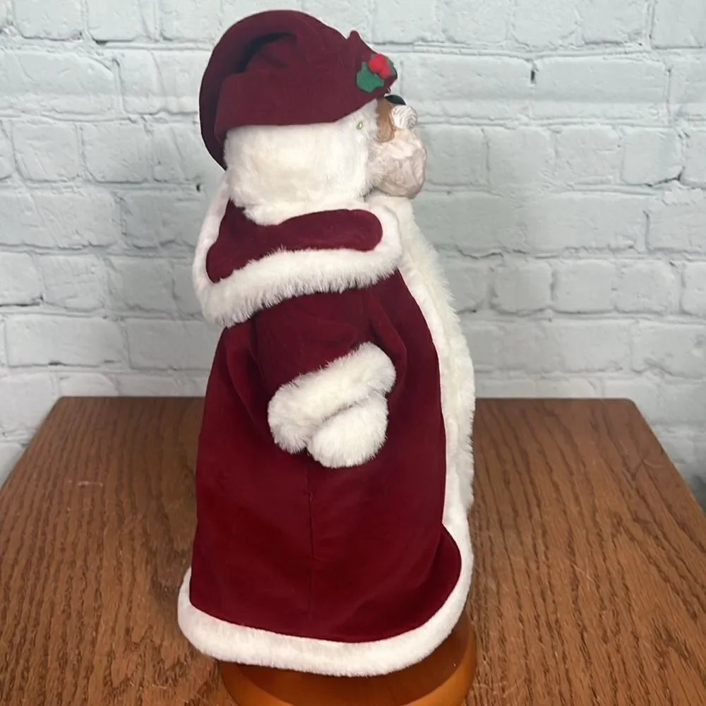 Vintage 1990 ROBERT RAIKES Classic Santa Bear Limited Edition Stand